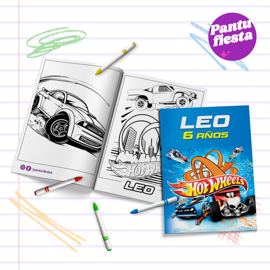Librito para colorear Hot Wheels