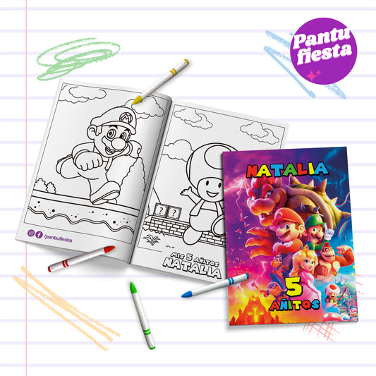 Librito para colorear Mario Bros