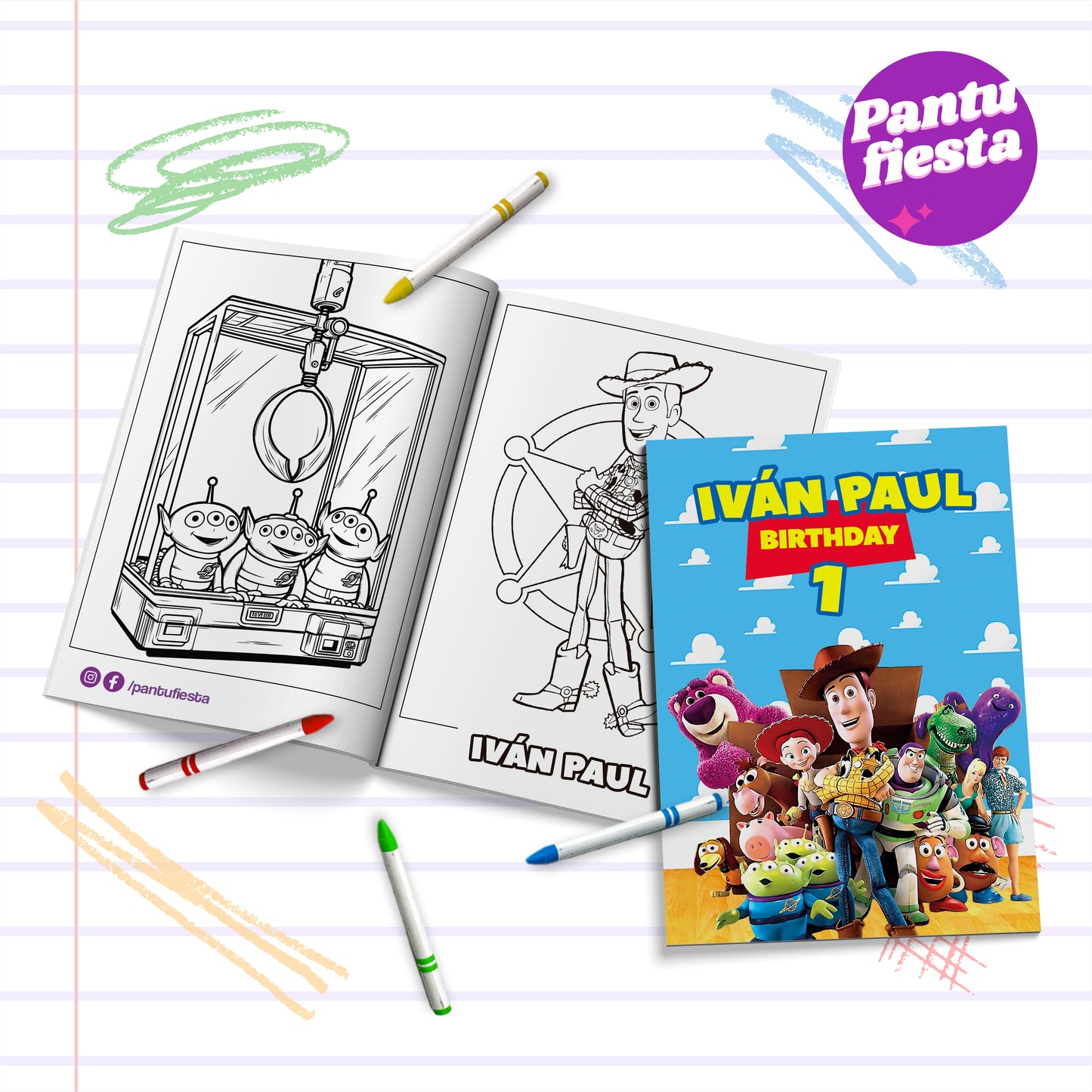 Librito para colorear Toy Story