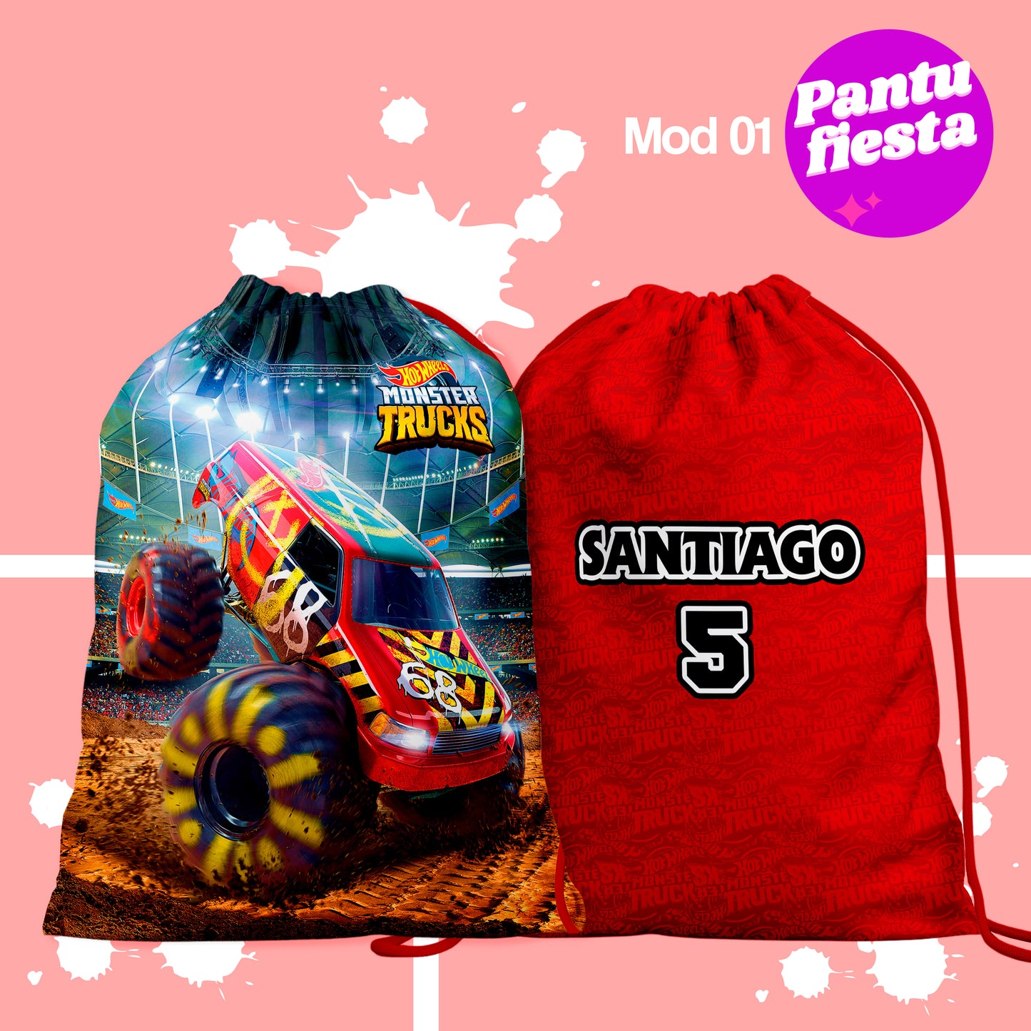 Bolo Dulcero Morralito Monster Trucks