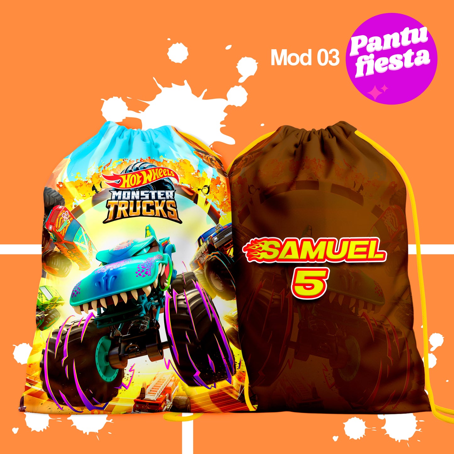 Bolo Dulcero Morralito Monster Trucks