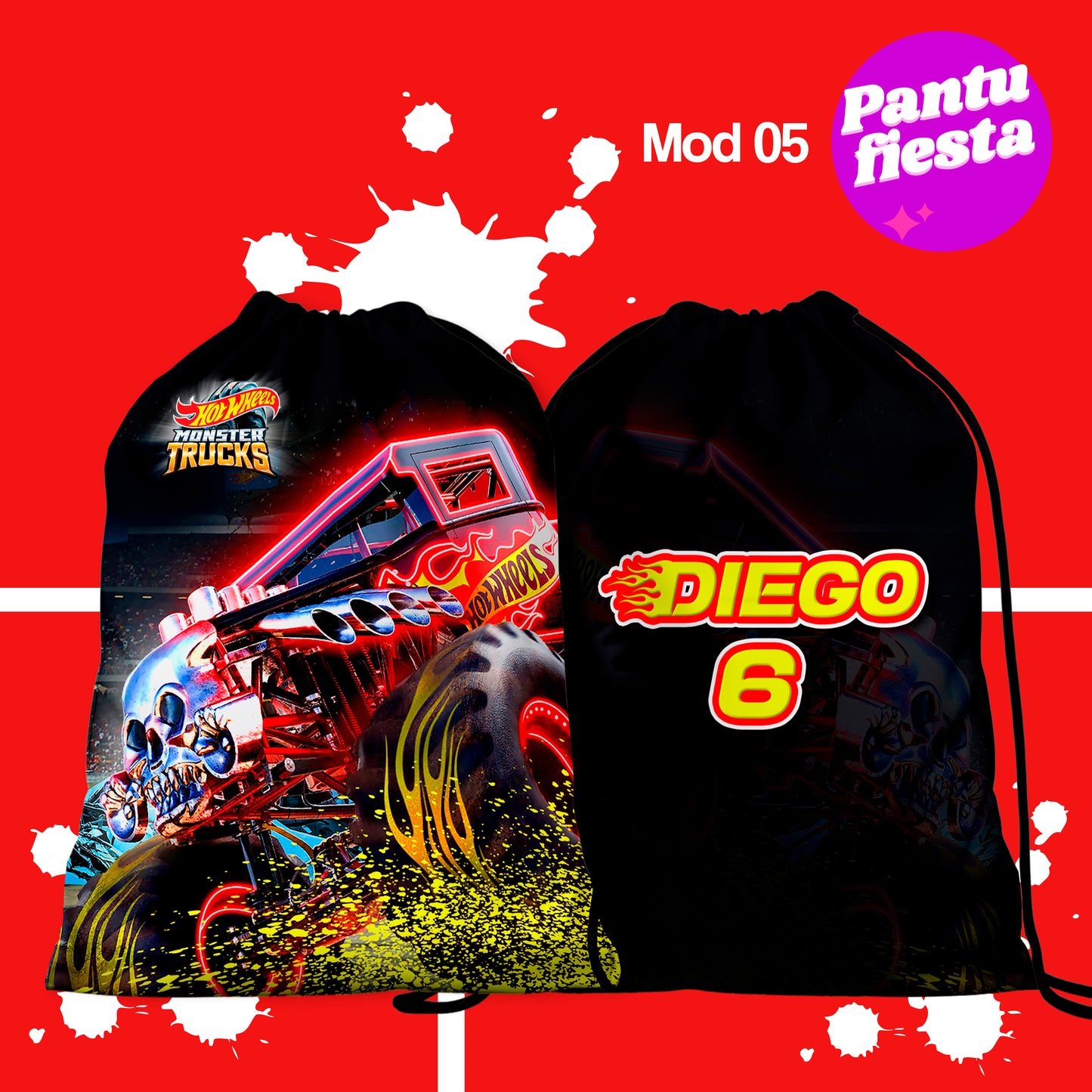 Bolo Dulcero Morralito Monster Trucks