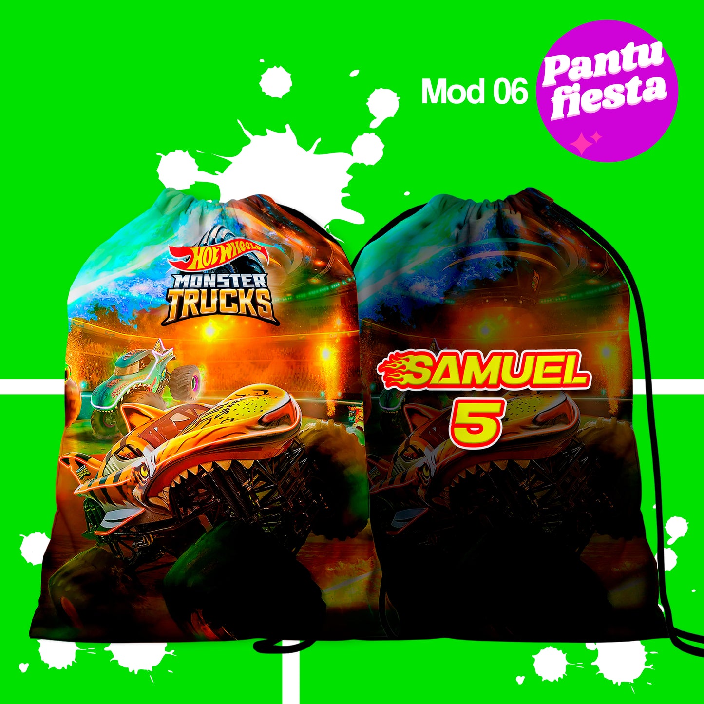 Bolo Dulcero Morralito Monster Trucks
