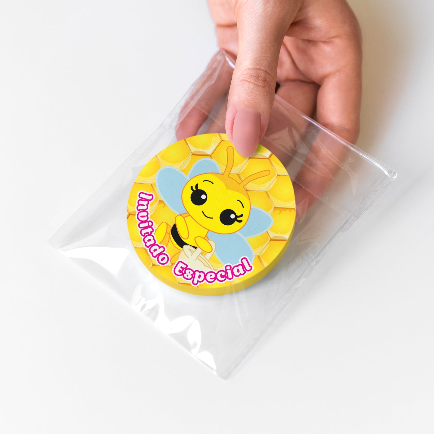 120 Stickers Etiquetas Abejita Chiquitita Papel 7cm