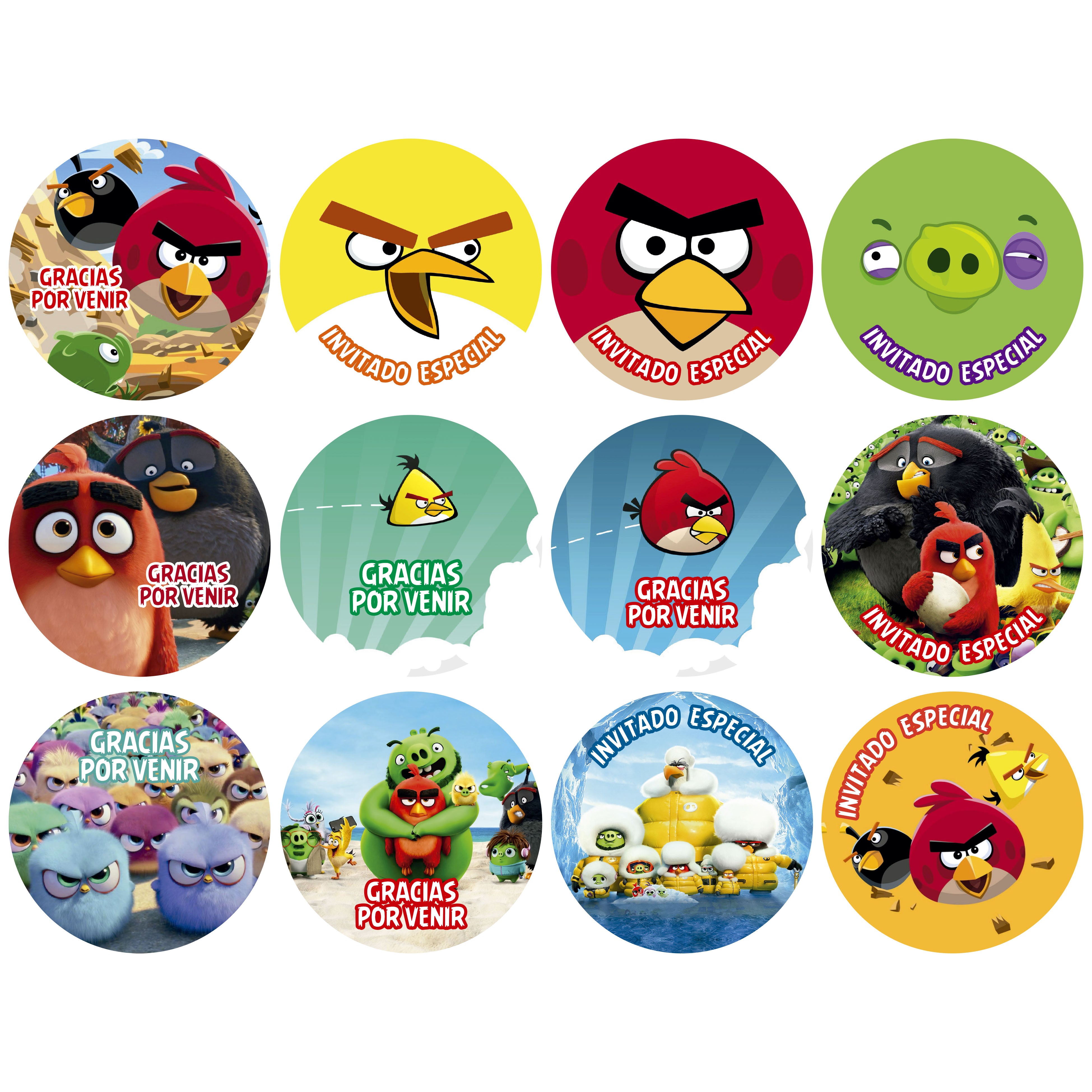 Angry Birds Go Sticker 120 Stickers Etiquetas Angry Birds Papel 7cm – Pantufiesta