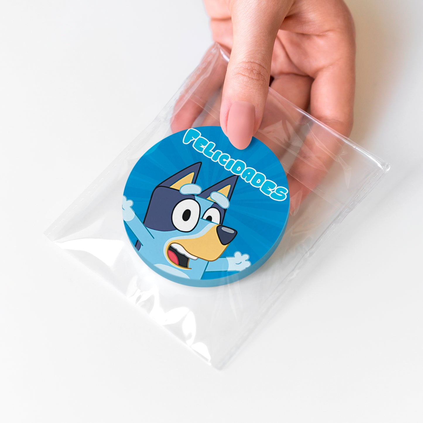 120 Stickers Etiquetas Bluey Papel 7cm