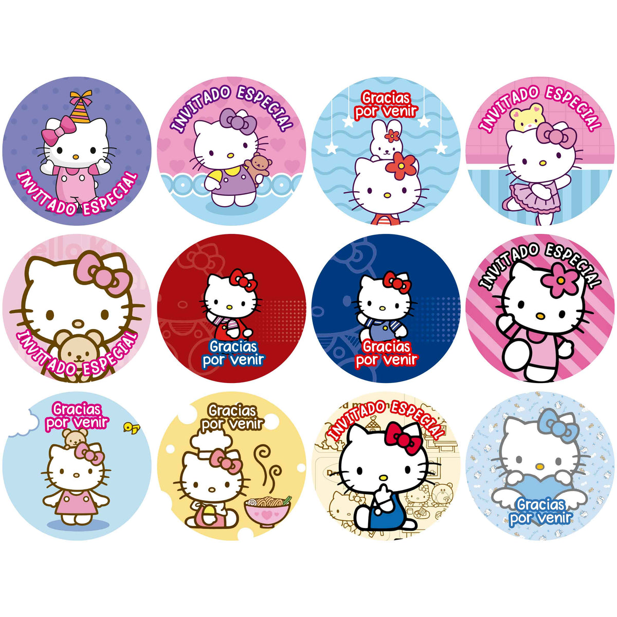 120 Stickers Etiquetas Hello Kitty Papel 7cm – Pantufiesta