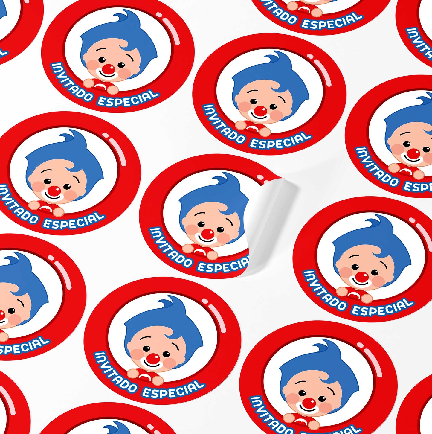 120 Stickers Etiquetas Plim Plim Papel 7cm