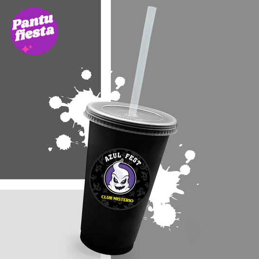 Vaso Bachelor con Popote Club Misterio