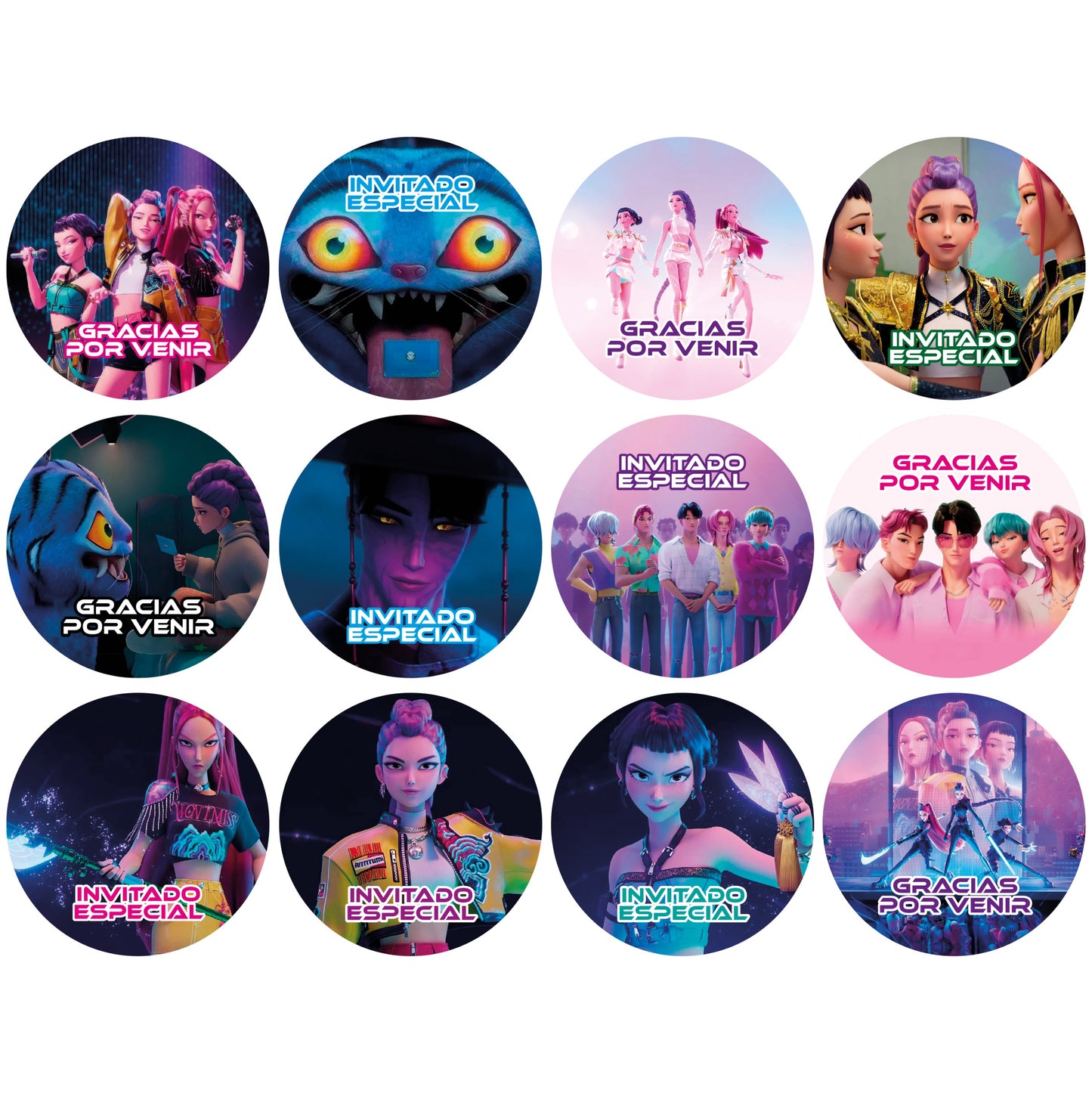 120 Stickers Etiquetas Guerreras Kpop Huntrix