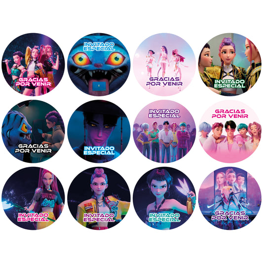 120 Stickers Etiquetas Guerreras Kpop Huntrix