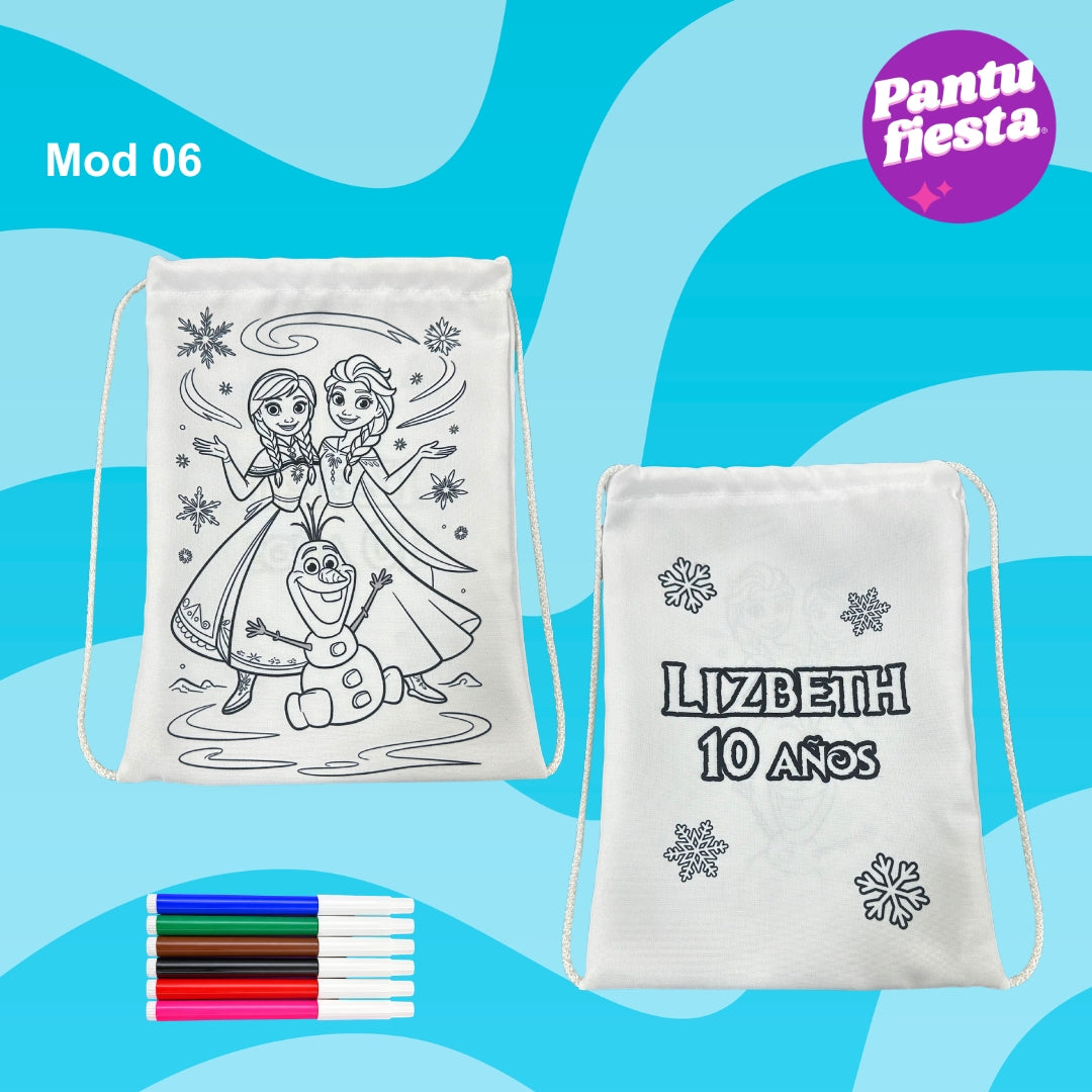 Morralito para colorear Frozen