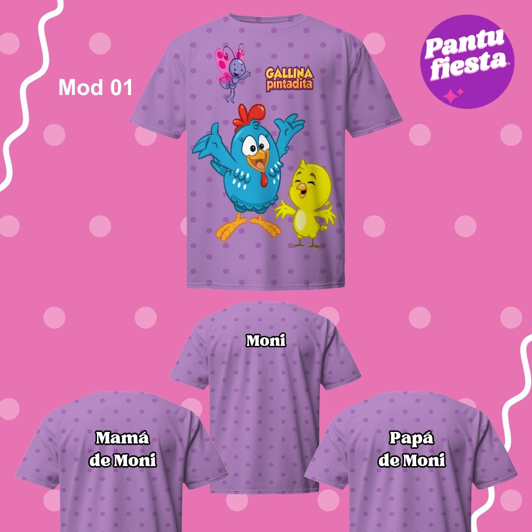 Playera Gallina Pintadita