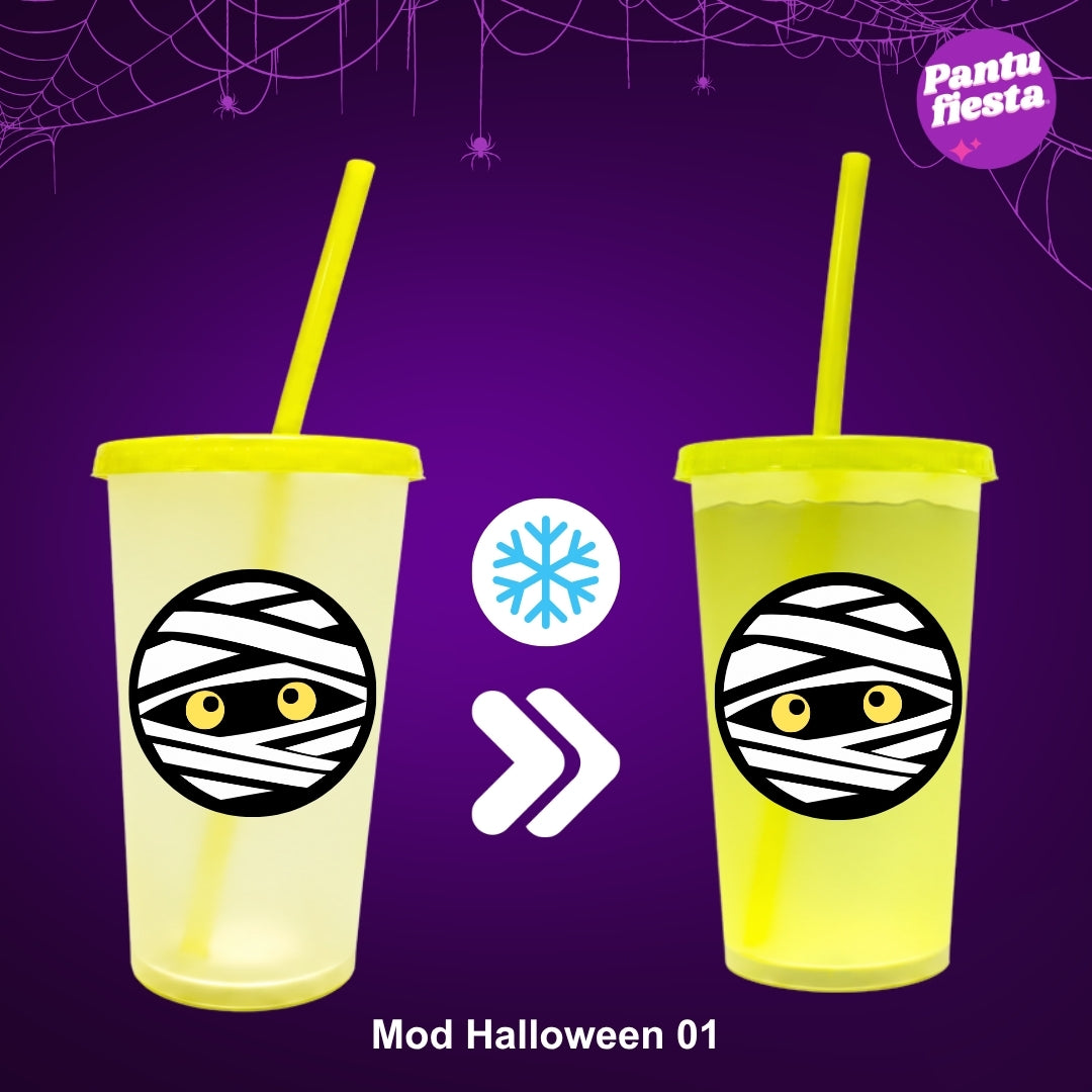 Vaso mágico amarillo para Halloween