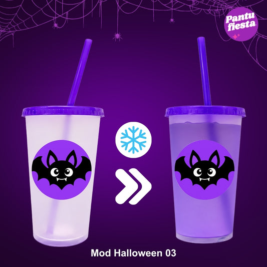 Vaso mágico morado para Halloween