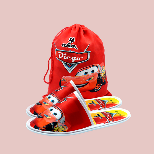 Pantuflas infantil con dulcero Cars