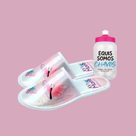 Kit PC mariposas rosas